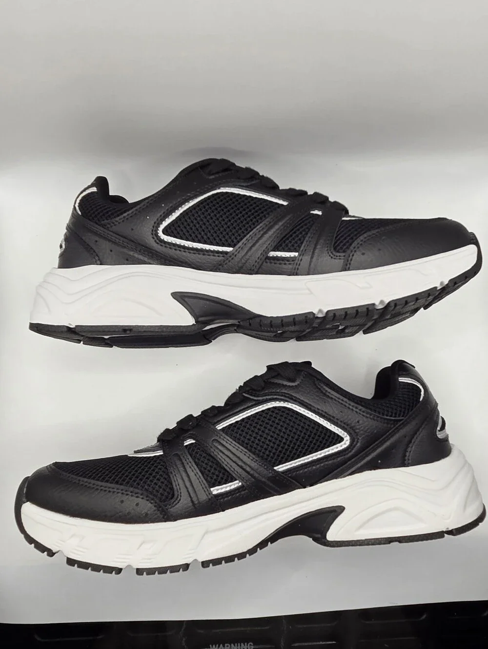 AVIA Avi-Rex Black Athletic Sneakers with White Sole